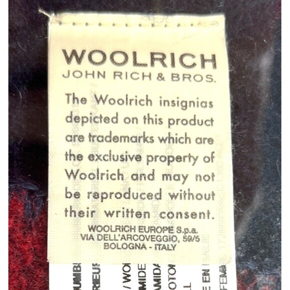 Woolrich Wool & Polyester Poncho With Color Block Design Made In Italy 73e - Picture 4 of 7